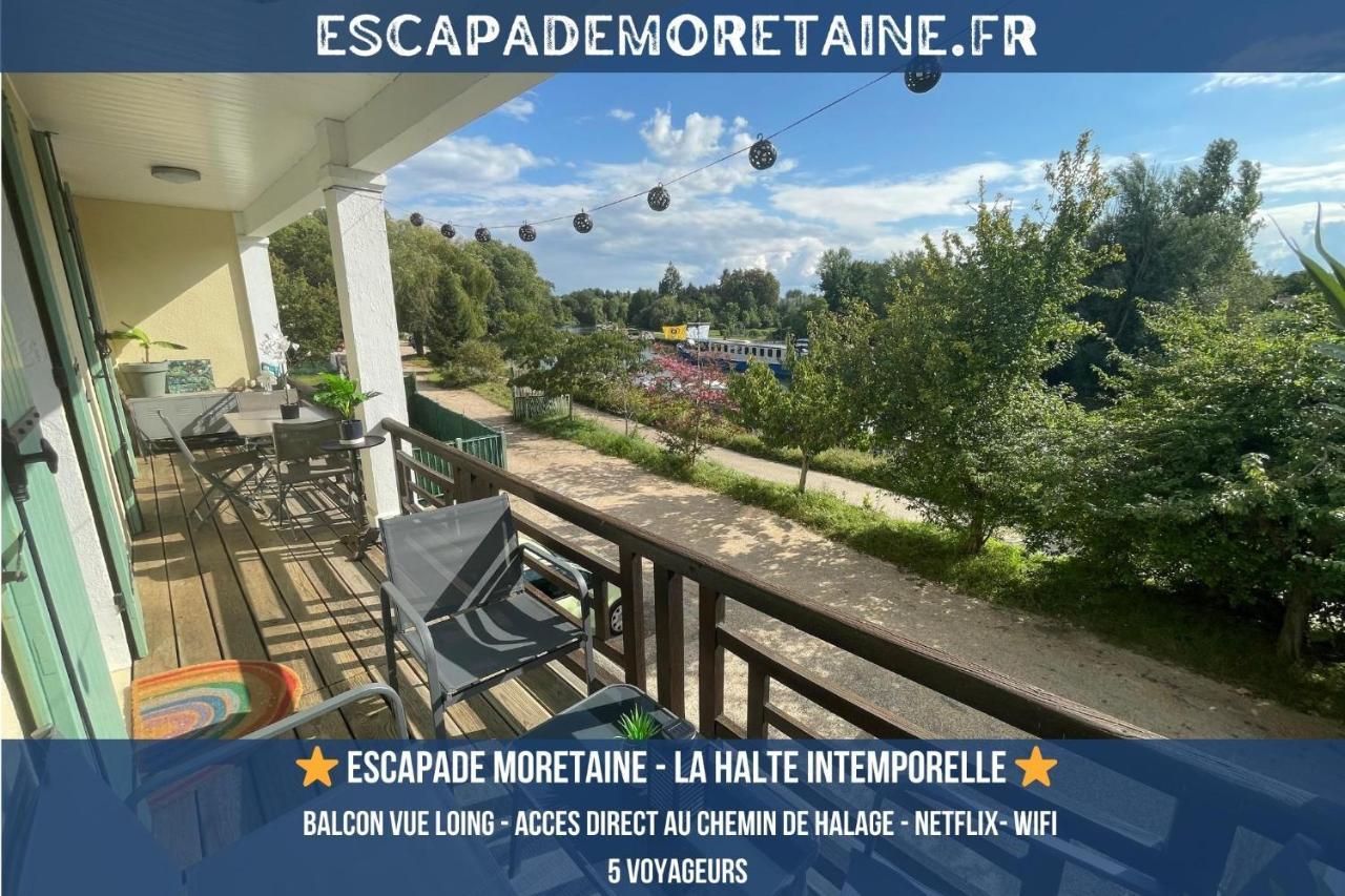 Ferienwohnung T3-Balcon Plein Sud-Acces Direct Au Bord Du Loing Moret-sur-Loing Exterior foto